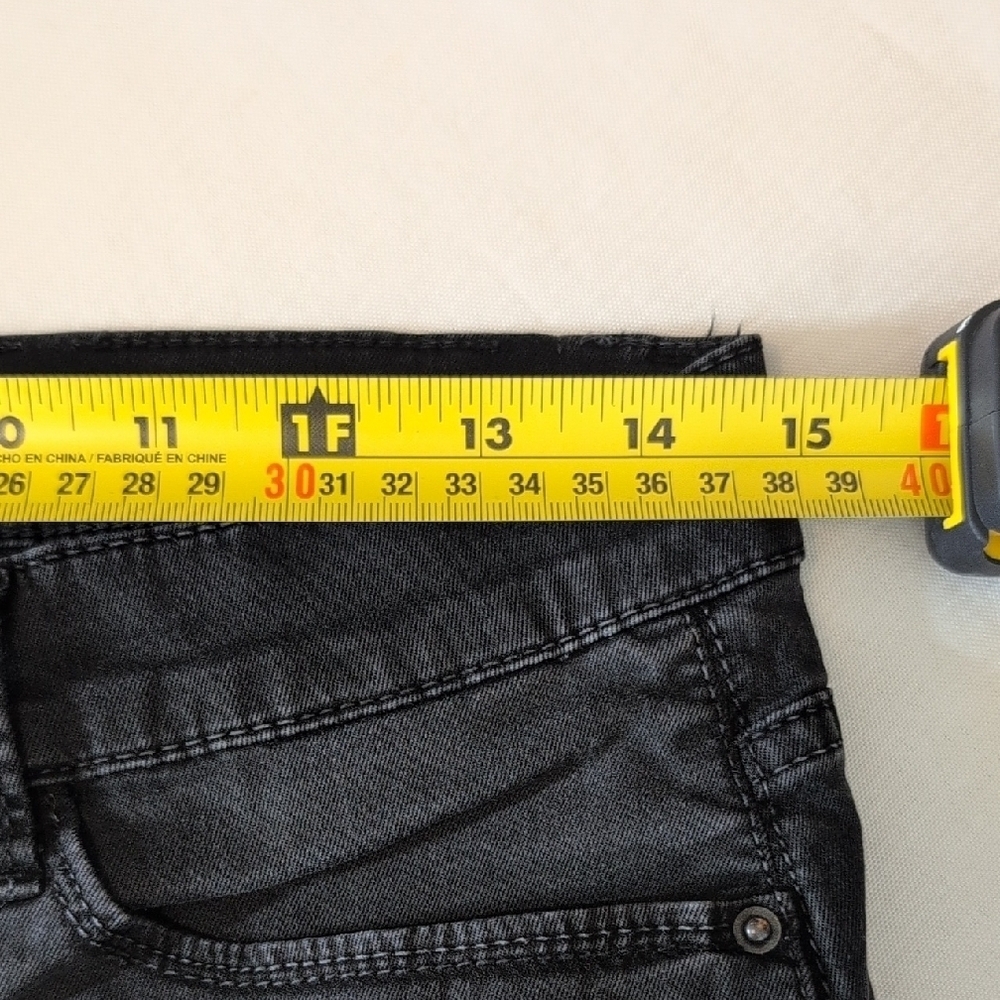 Sneak Peek Dark Jean Shorts with Ripped Accents - Picture 9 of 10